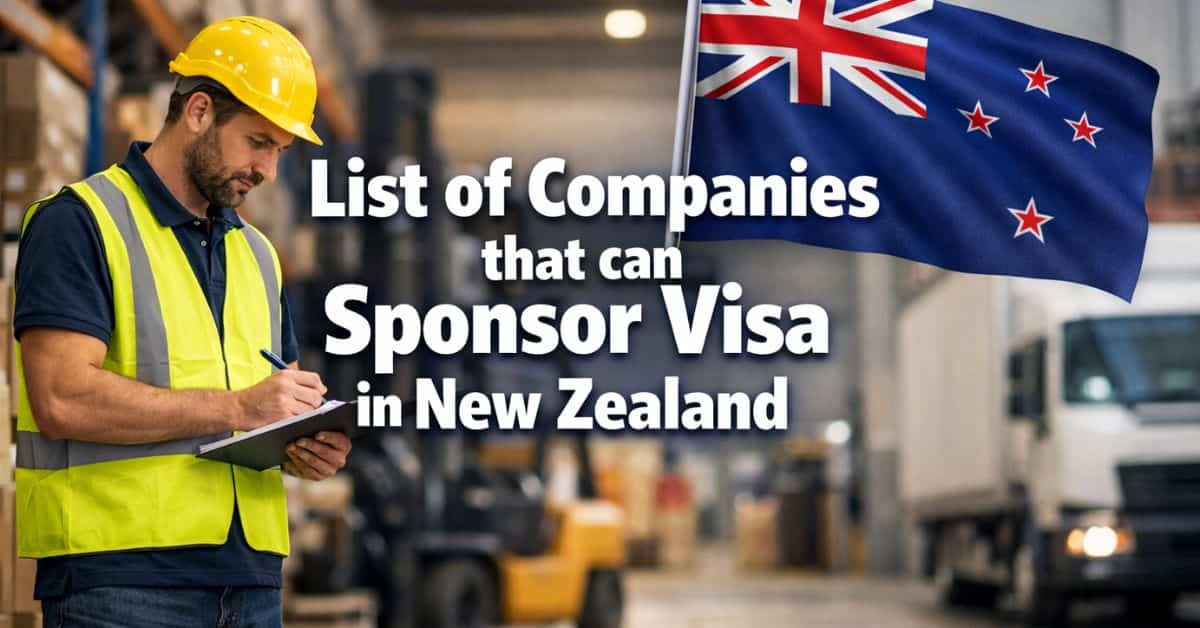 List of Companies that can Sponsor Visa in New Zealand