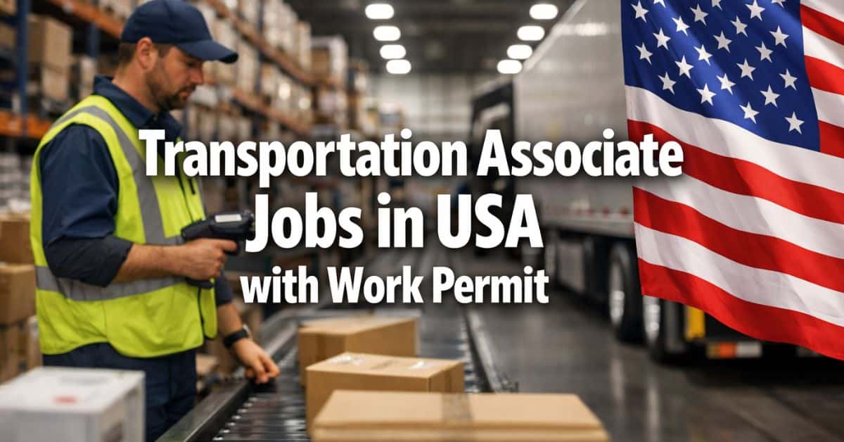 Transportation Associate Jobs in USA with Work Permit