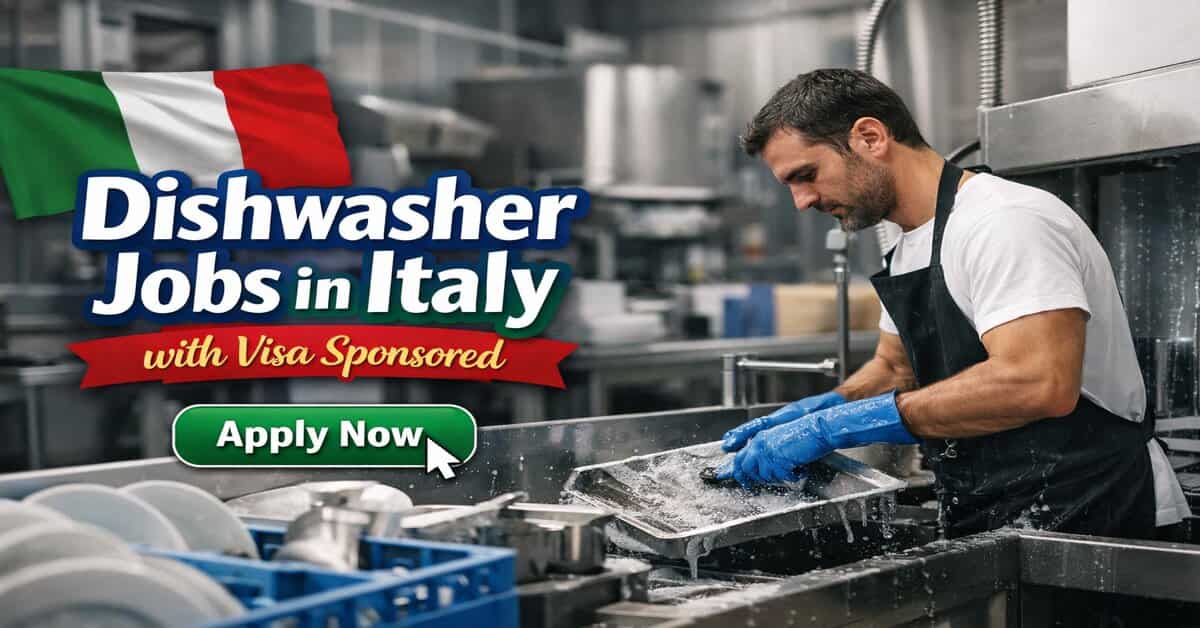 Dishwasher Jobs in Italy with Visa Sponsored