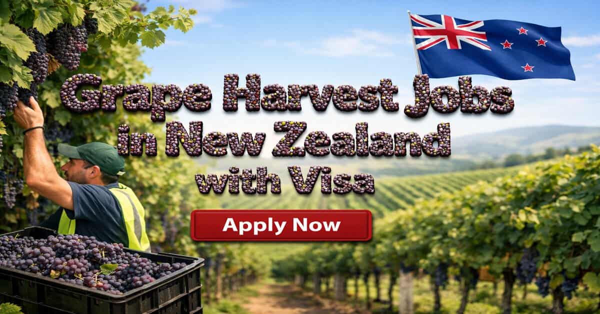 Grape Harvest Jobs in New Zealand with Visa