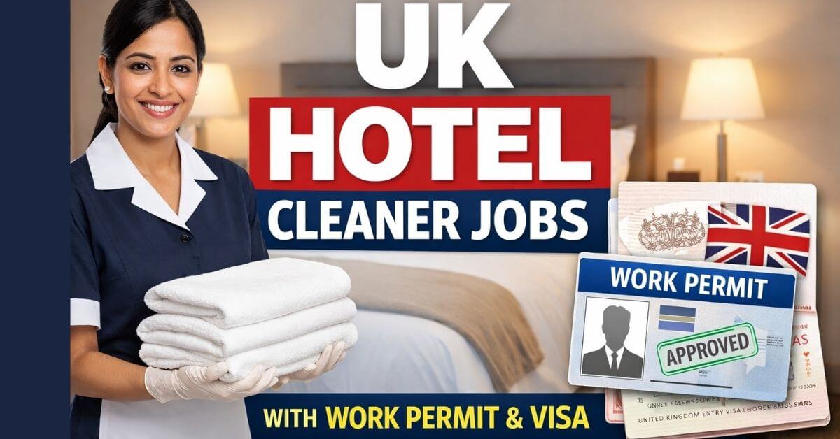 UK Hotel Cleaner Jobs with Work Permit and Visa