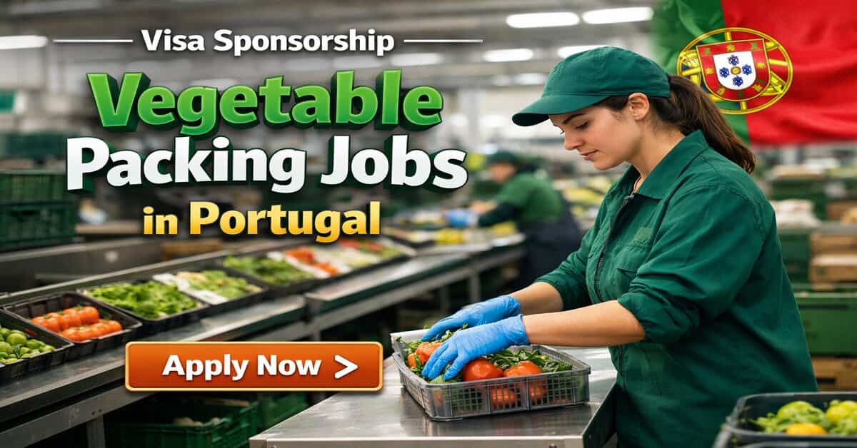 Visa Sponsorship Vegetable Packing Jobs in Portugal