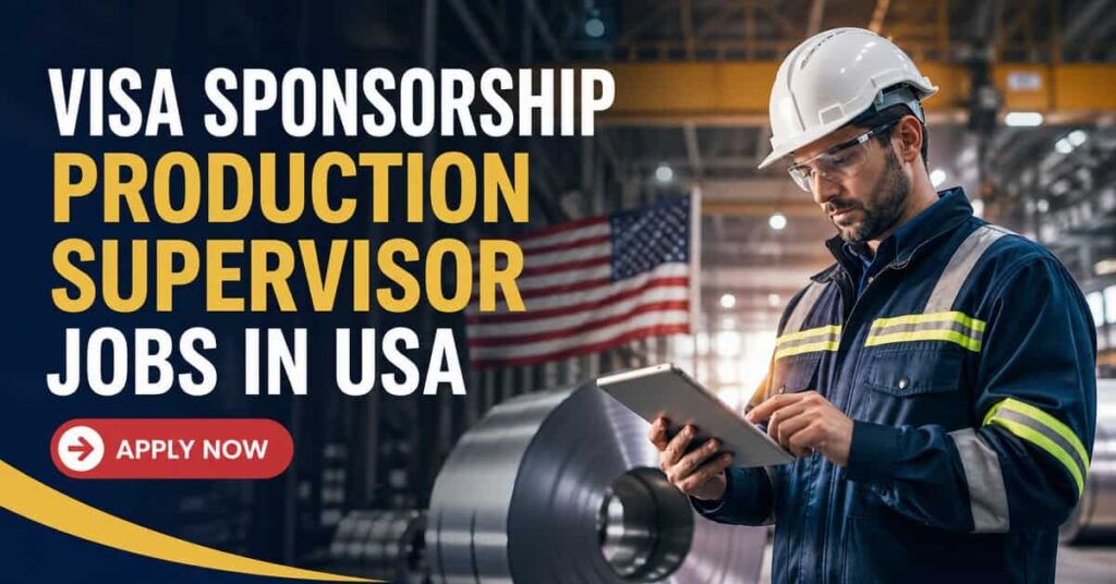 Visa Sponsorship Production Supervisor Jobs in USA
