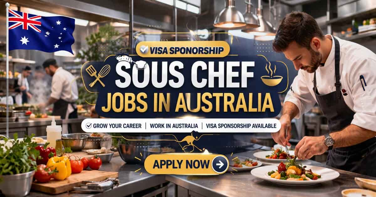 Visa Sponsorship Sous Chef Jobs in Australia