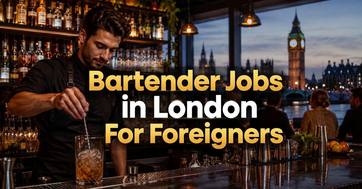 Bartender Jobs in London For Foreigners