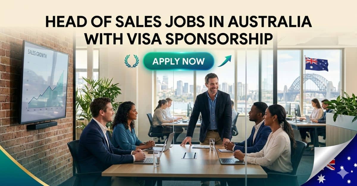 Head of Sales Jobs in Australia with Visa Sponsorship