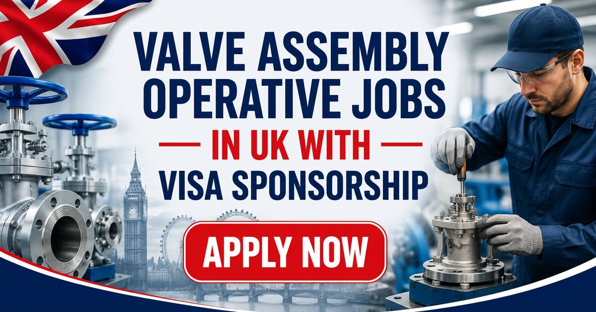 Valve Assembly Operative Jobs in UK with Visa Sponsorship