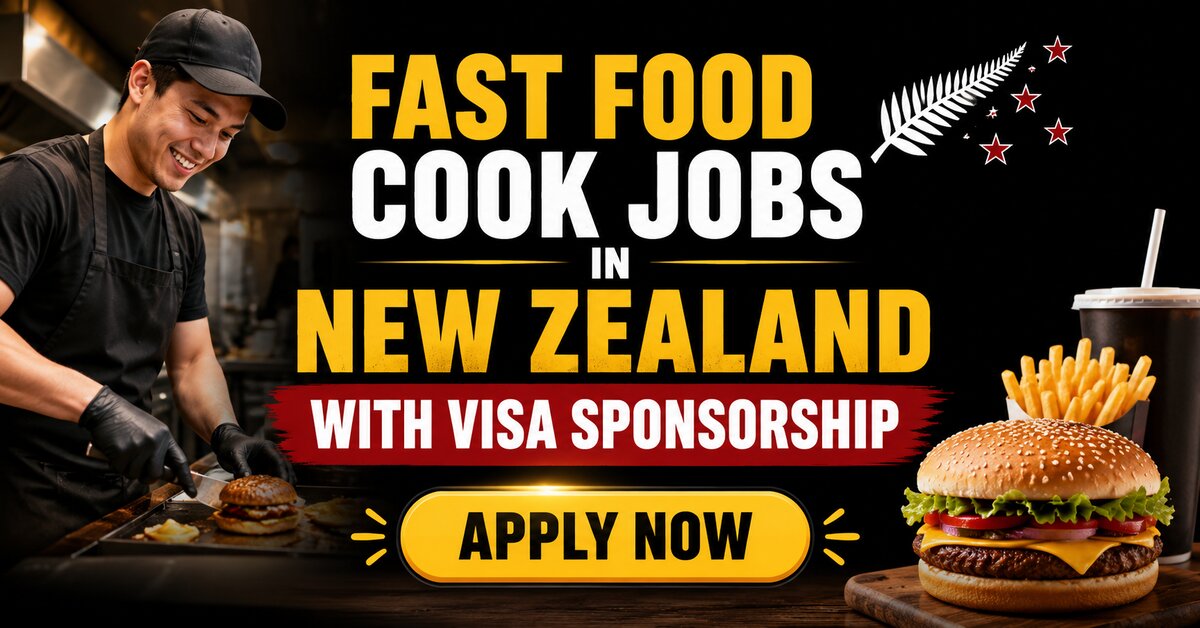 Fast Food Cook Jobs in New Zealand with Visa Sponsorship